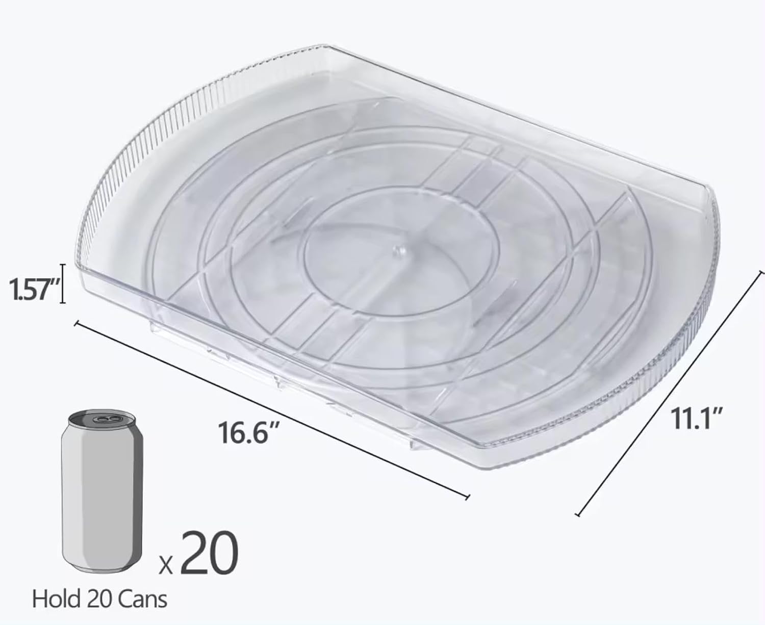 Lazy Susan Turntable Organizer for Refrigerator.