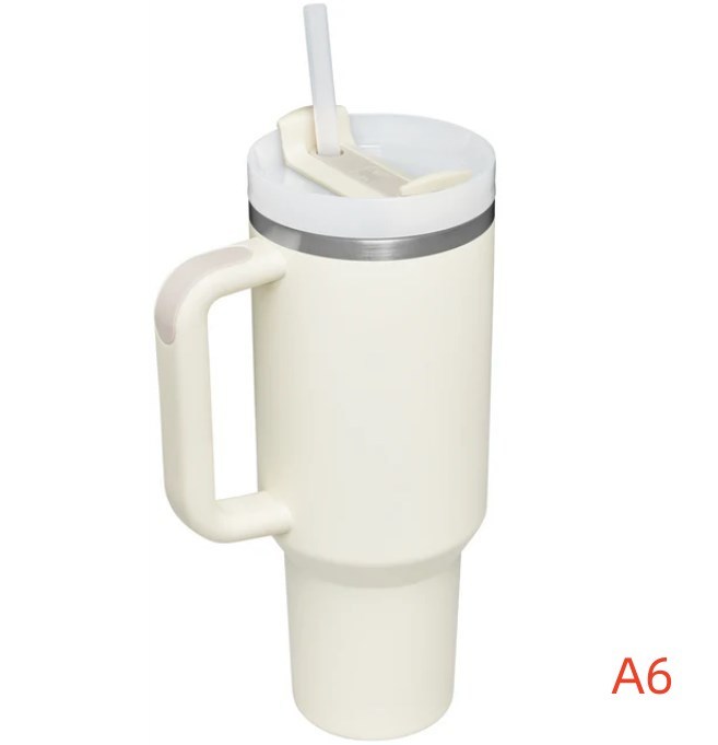 40 oz. With Logo Stainless Steel Thermos Handle Water Glass With Lid And Straw Beer Glass Car Travel Kettle Outdoor Water Bottle.