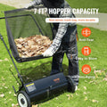 VEVOR Push Lawn Sweeper, 26 Inch Leaf & Grass Collector, Strong Rubber Wheels & Heavy Duty Thickened Steel Durable to Use with Large Capacity 7 ft³ Mesh Collection Bag, 4 Spinning Brushes.