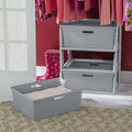 Wide 3 Drawer Cross-Weave Tower Cement.