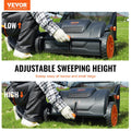 VEVOR Push Lawn Sweeper, 21-inch Leaf & Grass Collector, Strong Rubber Wheels & Heavy Duty Thickened Steel Durable to Use with Large Capacity 3.5 cu. ft. Mesh Collection Hopper Bag, 2 Spinning Brushes.