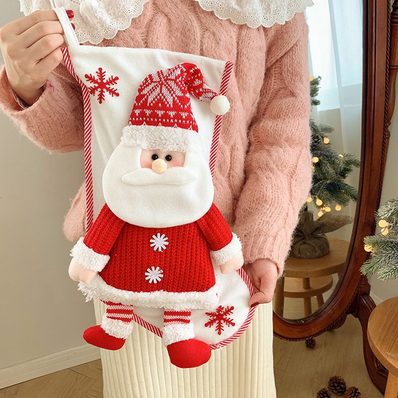 Christmas Stocking Socks Decorations for Home Christmas Ornaments Xmas Santa Claus New Christmas Gifts for New Year Gift Bag.