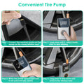 Portable Mini Tire Inflator with Digital Display LED Light SOS Light Emergency Power Bank 150 PSI Tire Pump with Inflatable Nozzle Needle Fuse Air Compressor for Bikes Motorbikes Cars Balls.